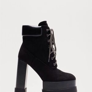 Fashion Nova Black Heeled Boots